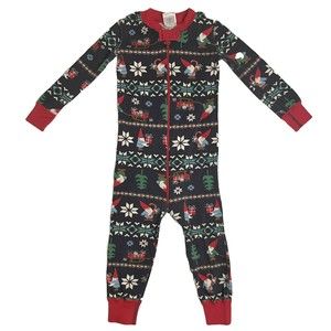 Hanna Andersson One Piece Gnome Holiday Christmas Pajamas Sleeper 3T/ 90 cm